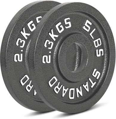 Cast Iron Olympic 2 Inch Weight Plate and Standard 1 Inch Weight Plate 4 pack