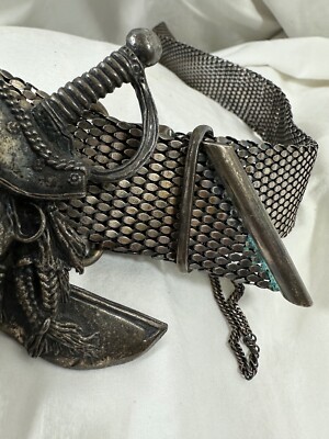 小物 2000s ugo cacciatori belt silver 925 Genuine vintage UGO CACCIATORI sterling Skull Pirate belt unisex