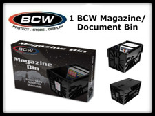 BCW Magazine/Document Bin Heavy Duty Acid Free Plastic Safe Storage w/ Partition