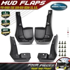 4x Splash Guards Mud Flaps Mudflaps Front & Rear for Honda Civic Sedan 2016-2021