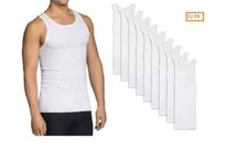 Fruit Of The Loom Men's Tank Top White Famous Brand