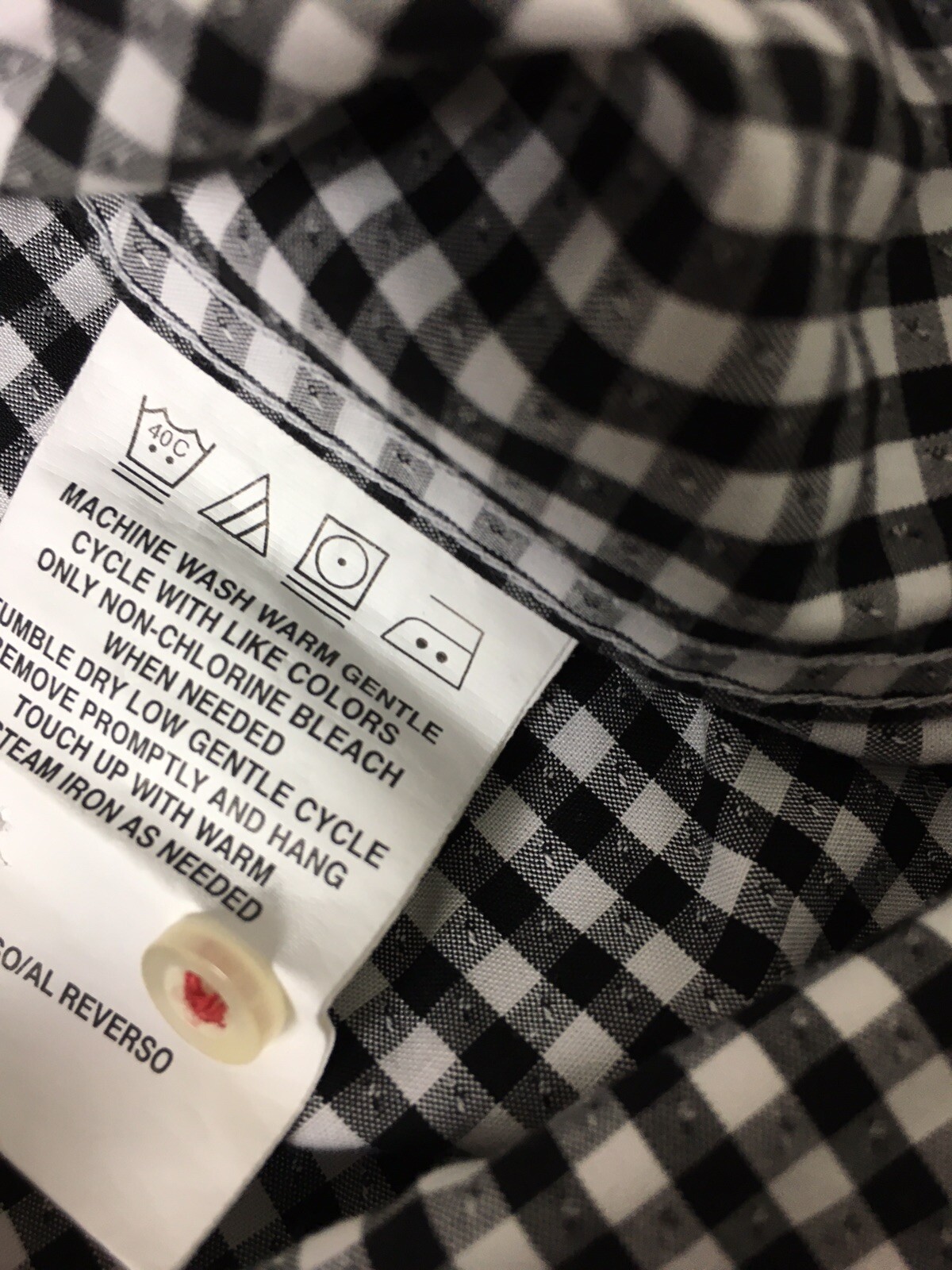 Tommy Hilfiger Shirt Mens 15.5 ( 34-35) Gray Plaid Long Sleeve  Button Down thumbnail 4