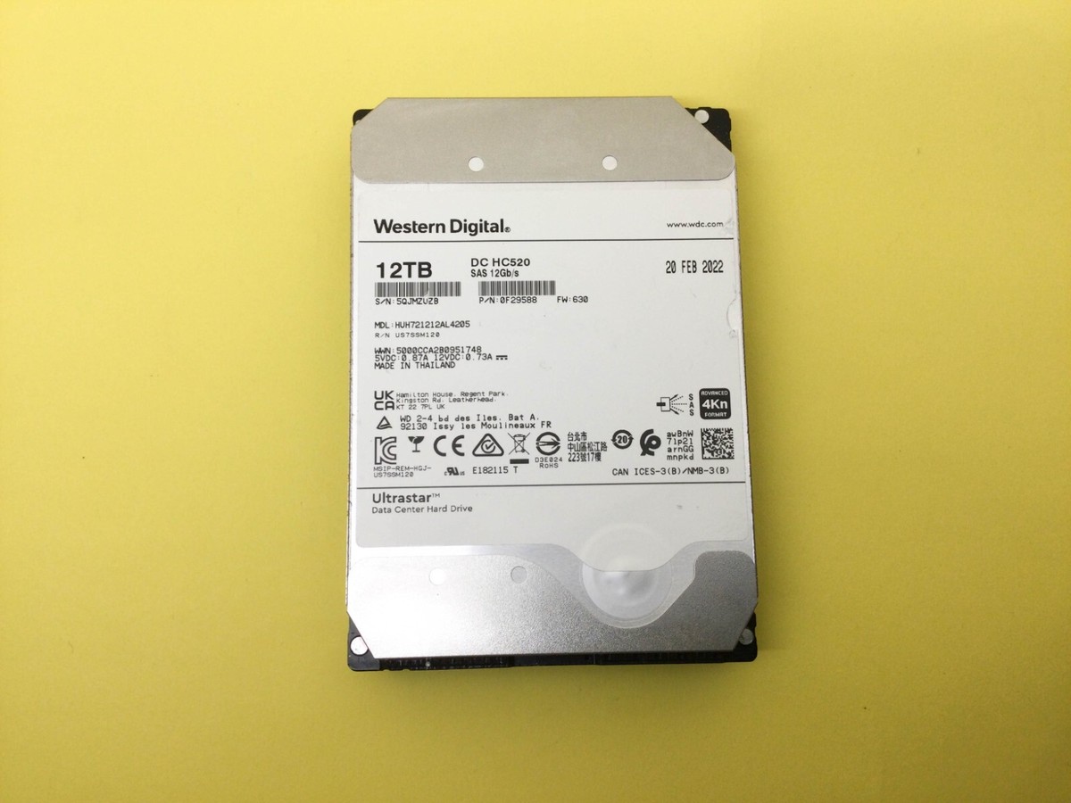 Western Digital DC HC520 12TB 7.2K SAS 12Gb/s 3.5in HDD