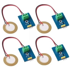 MakerHawk 4pcs Analog Ceramic Piezo Vibration Sensor Module 3.3V/5V for Arduino 