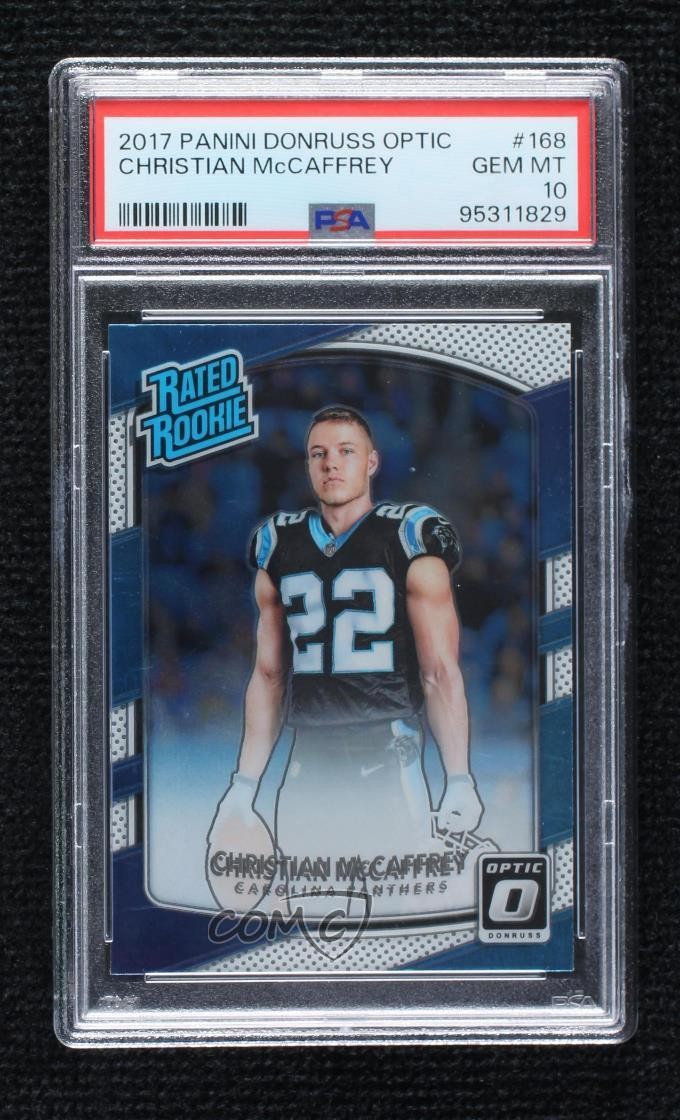 2017 Donruss Optic Rated Rookie Christian McCaffrey #168 PSA 10 GEM MT t2q