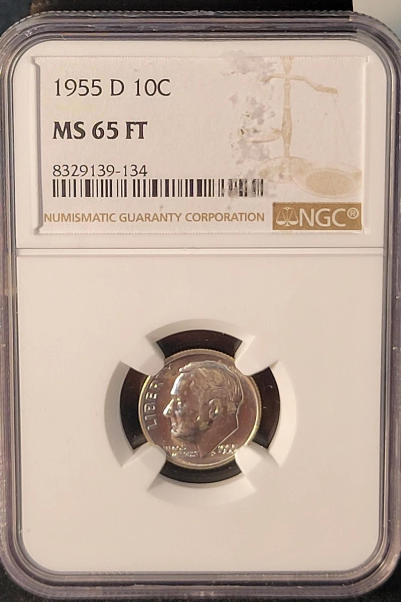 MS 65 Graded 1955 Roosevelt Dimes (1946-Now) for sale | eBay