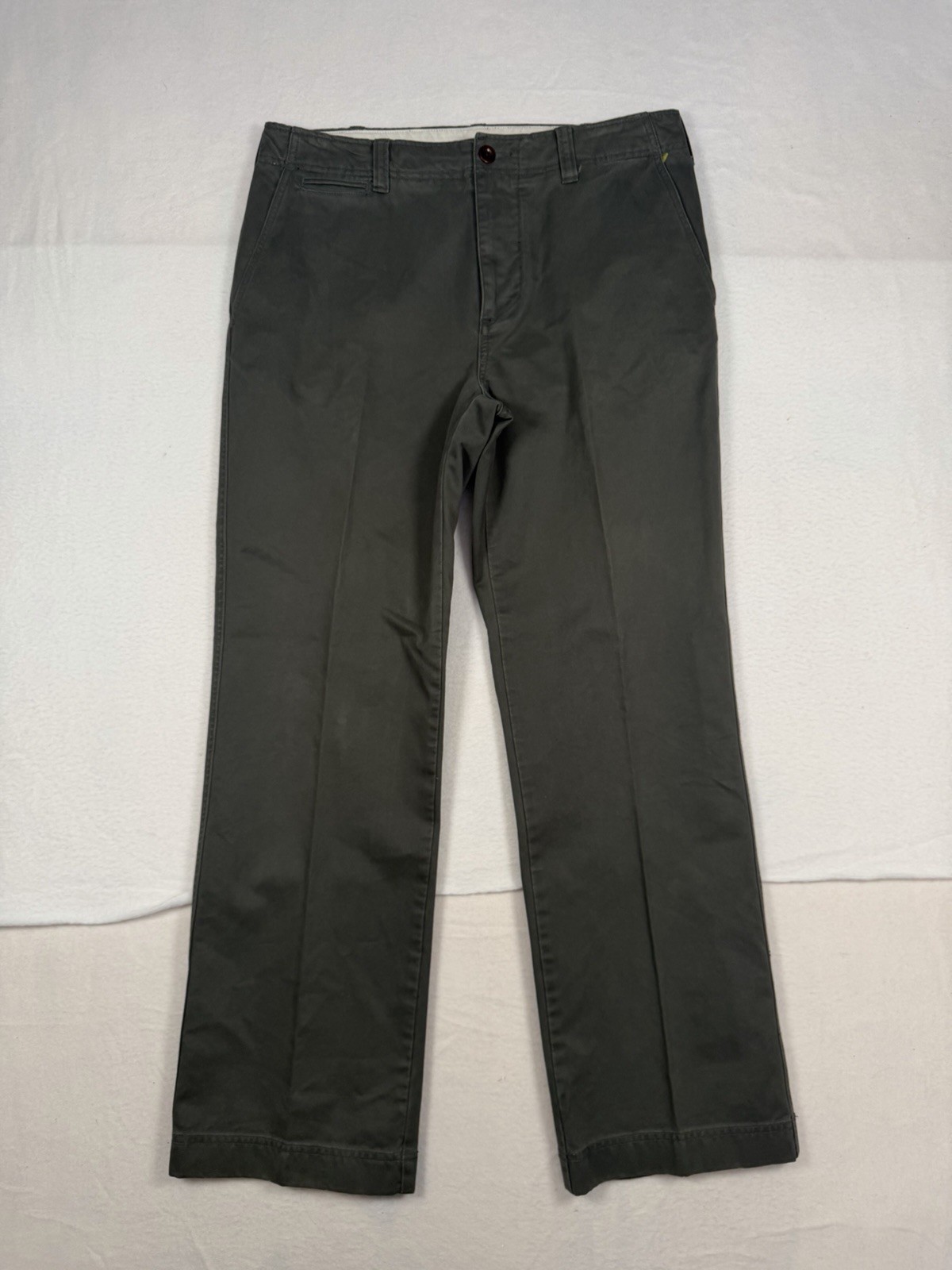 J.Crew Pants Mens 33x32 Gray Broken-In Chino Bootcut Cotton Casual Trousers
