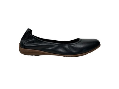 Josef Seibel Fenja 01 Womens US 9-9.5 EU 40 Leather Ballerina Flats Black Shoes