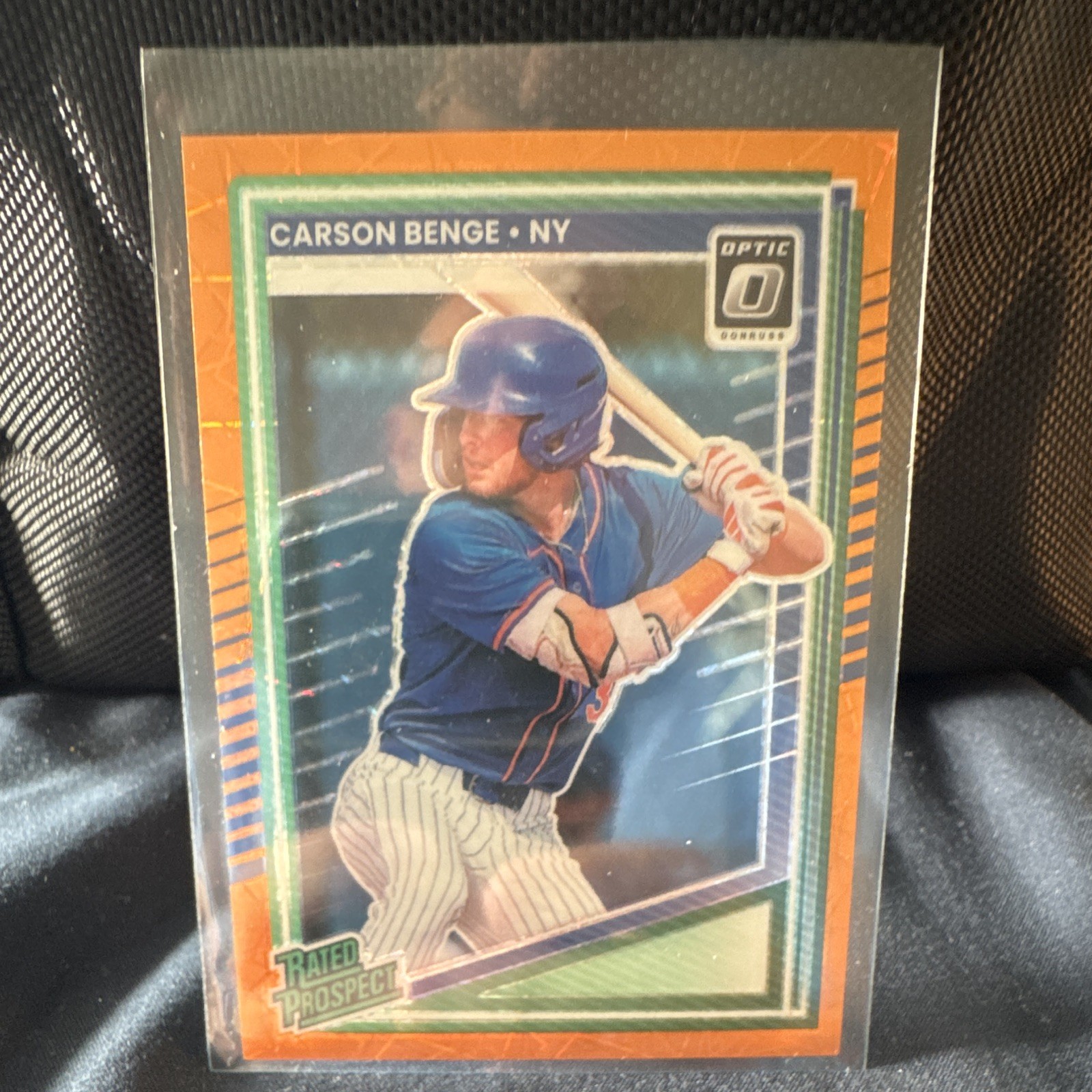 Panini Donruss Optic Carson Benge Rated Prospect Orange 2025 Baseball Card #158
