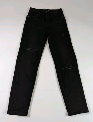 Stradivarius Mom Slim Fit zerrissen Stretch Jeans Größe 8 W27 L28