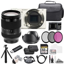 Sony ZV-E10 White Body  FE 24-240mm f/3.5-6.3 OSS Lens 32GB  3 PC Filter- Kit