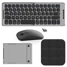 Folding & Foldable Keyboard and Mouse, Wireless Keyboard and Mouse ... Fast Ship