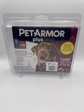 PetArmor Plus Flea & Tick Treatment for Large Dogs (45-88lbs) - 3 Applications
