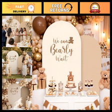 2 Set Teddy Bear Themed Arch Backdrop 7.2ft  6.6ft - Baby Shower Party Decor