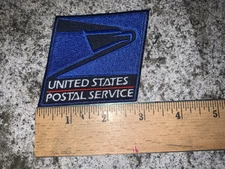 Embroidered Square Navy Blue USPS Iron On and/or Sew On Patch