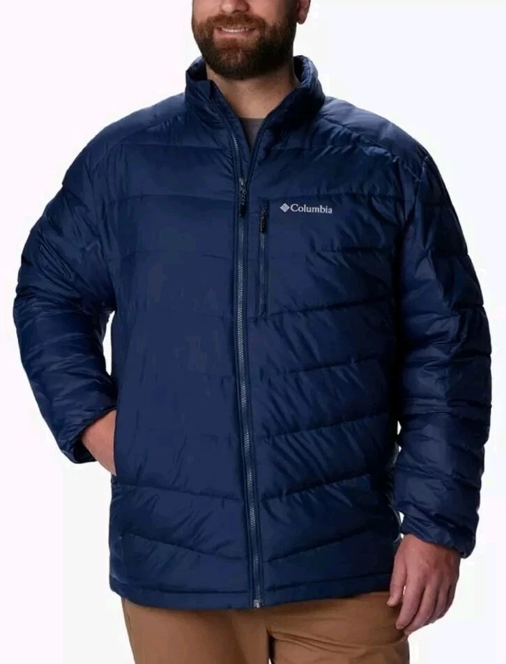 Columbia Labyrinth Loop II Omni Heat Puffer Jacket Men 6X 6XL Navy Coat NEW $165