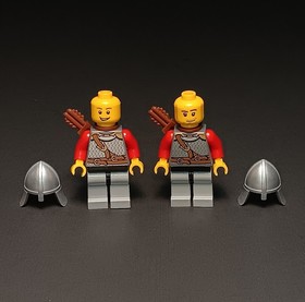 LEGO Castle Kingdoms Minifigure Lot 4 Lion Knights And Barding White Horse 7947