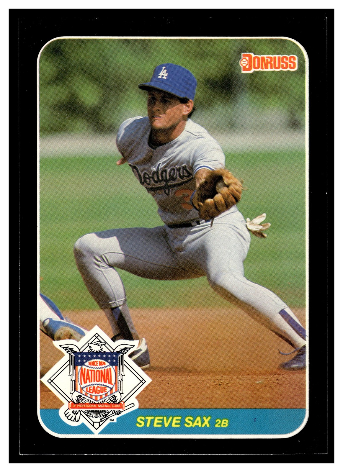 Steve Sax #28 1987 Donruss All-Stars 3x5 Los Angeles Dodgers