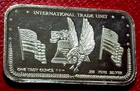 1980 Silver International Trade Unit Bar-Crown Mint 1 Troy oz.999 Silver
