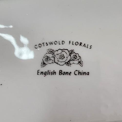 COTSWOLD FLORAL TRAY Dish English Bone China Gold Trim Romantic Vintage - Picture 2 of 7