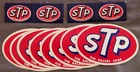 VINTAGE STP Stickers Decals Lot 12 THE RACERS EDGE Original 1968 Gas Oil SIGN