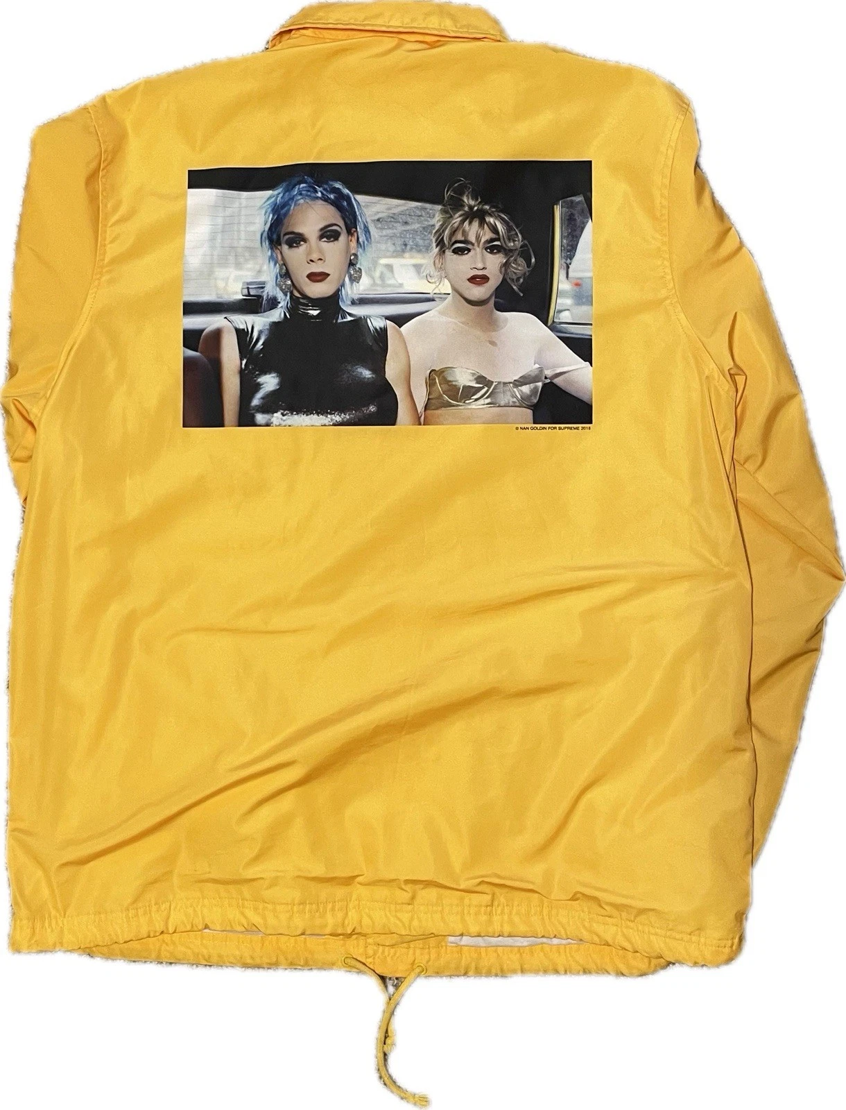 Veste d'entraîneurs Supreme Nan Goldin Misty et Jimmy Paulette dorée taille XL 