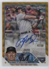 2023 Topps Chrome Rookie Gold Wave Refractor /50 Peyton Burdick #RA-PB Auto 10vb