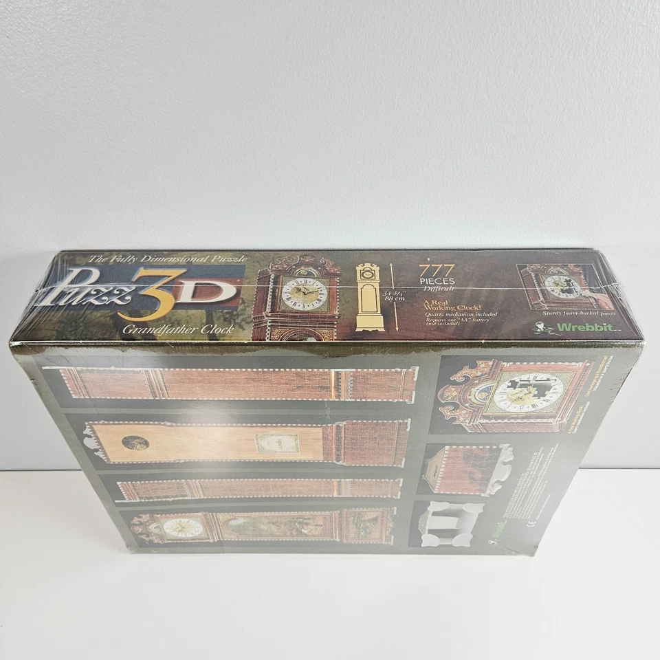 Puzz 3D Puzzle • Working Grandfather Clock • 777 Pieces (1997, Wrebbit) New - Image 3 of 3
