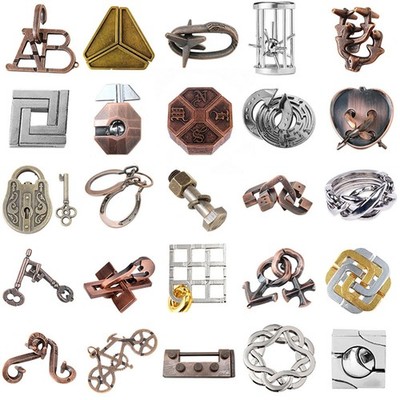 Joyeee Brain Teaser Puzzles, Metal Puzzle Set IQ Test Game, Educational Toys ...