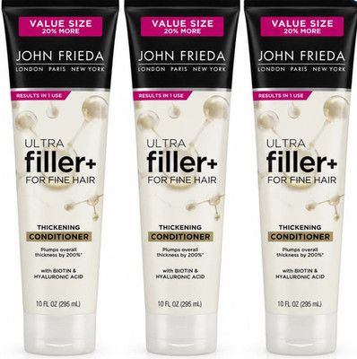 Lot of 3 NEW John Frieda ULTRAfiller+ Thickening Conditioner Fine Hair 10 oz