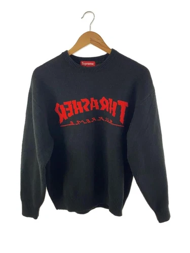 Supreme Knit Pull Thrasher (épais S acrylique noir) Occasion