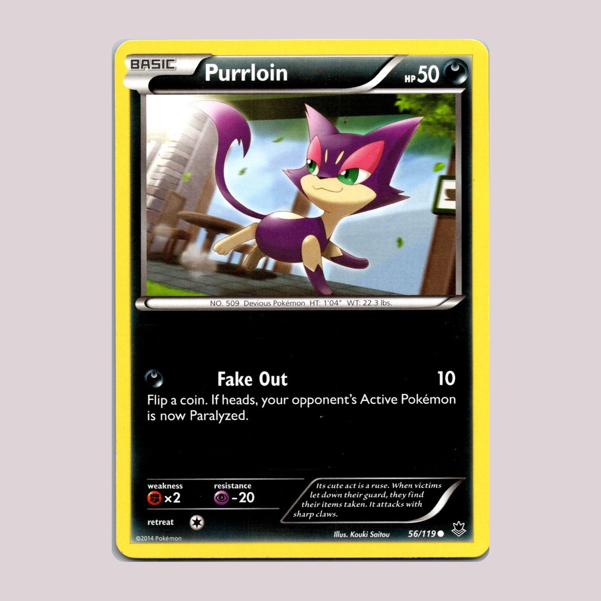 Purrloin 56/119 Common Phantom Forces Pokemon Lightly Played