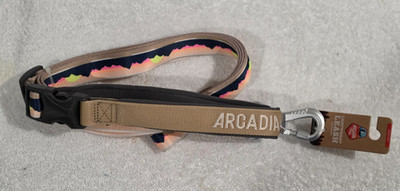 Arcadia Trail Lightweight Dog Leash Khaki Nylon, All Breeds, 52-90 inches