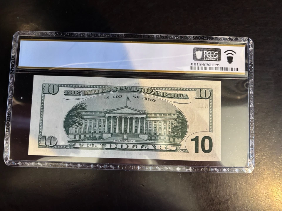 DBR 1999 $10 FRN Dallas STAR Gem Fr. 2034-K* PCGS-B 66 PPQ Serial BK04995150* - Image 2 of 2