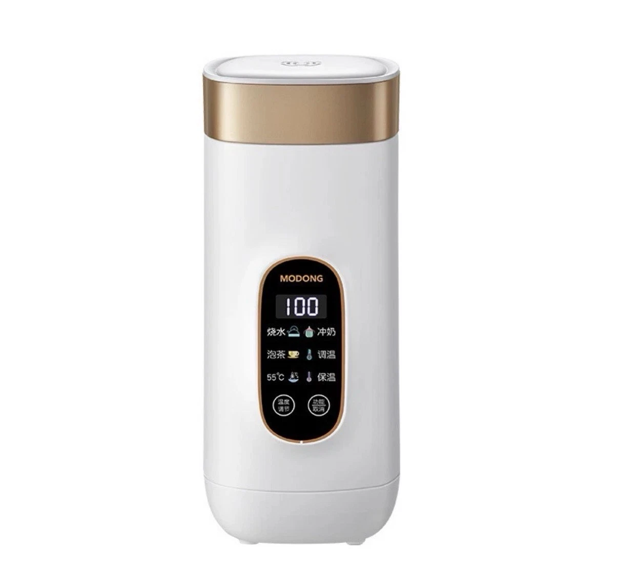 Electric Kettle Portable Thermal Mug LCD Heating Cup Water Boiler 650ML In White