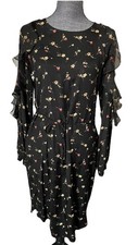 NWT Lauren Ralph Lauren Tahiya Floral Print Dress Ruffle Long Sleeve Viscose