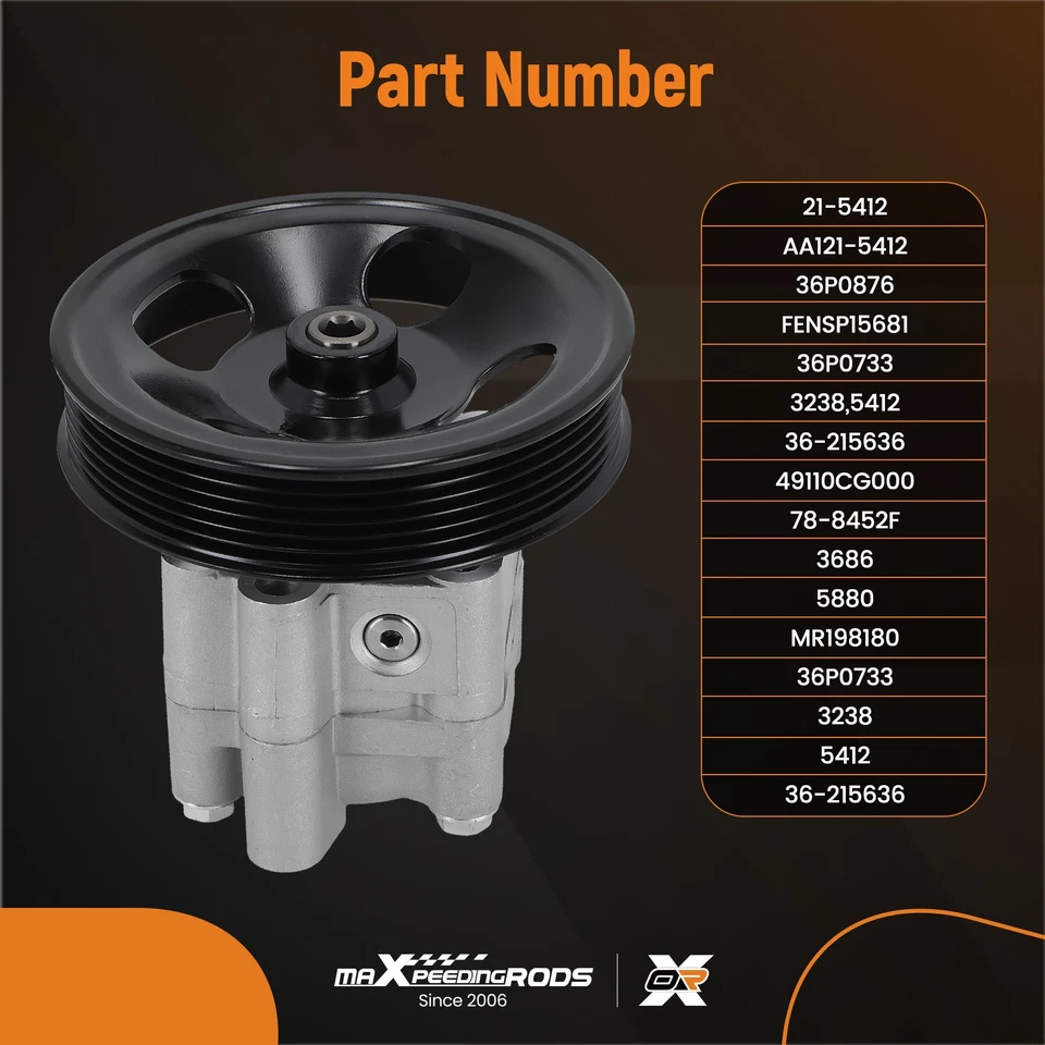 Bomba de dirección asistida para Infiniti FX35 3,5 L V6 2003-2008 21-5412 49110CG000 Foto 2 de 4