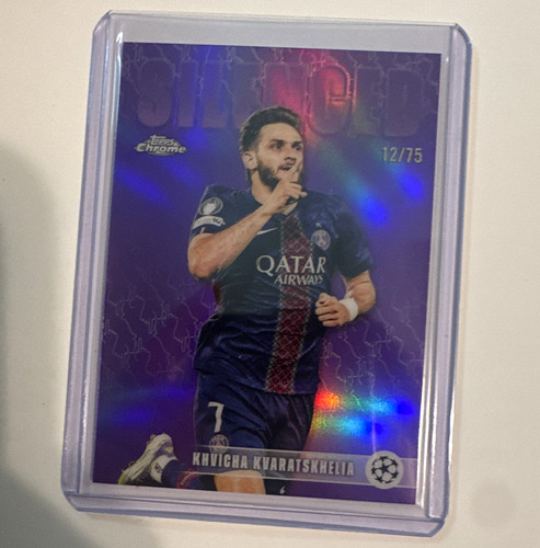 Khvicha Kvaratskhelia [Purple] #SHH-5 2025 Topps Chrome UEFA Silenced card