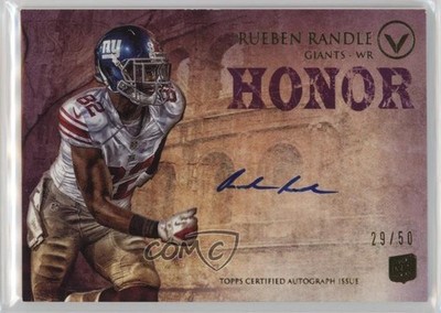 2012 Topps Valor Rookie Honor /50 Rueben Randle #VA-RR Auto RC n1u