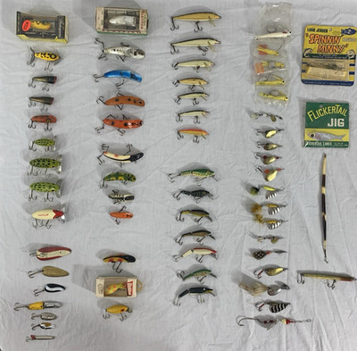 Lot De 64 Leurres Vintage: Rapala, Heddon, Crankbaits, Spinners - Trouvaille