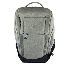 BlueKiwi HAPORI Universal Backpack Diaper Bag-Gray/Blue Trim-Changing Pad-READ