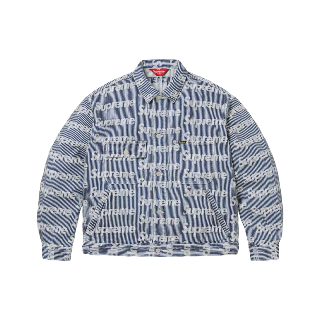 Veste camionneur Supreme Denim Chore rayures   24SS