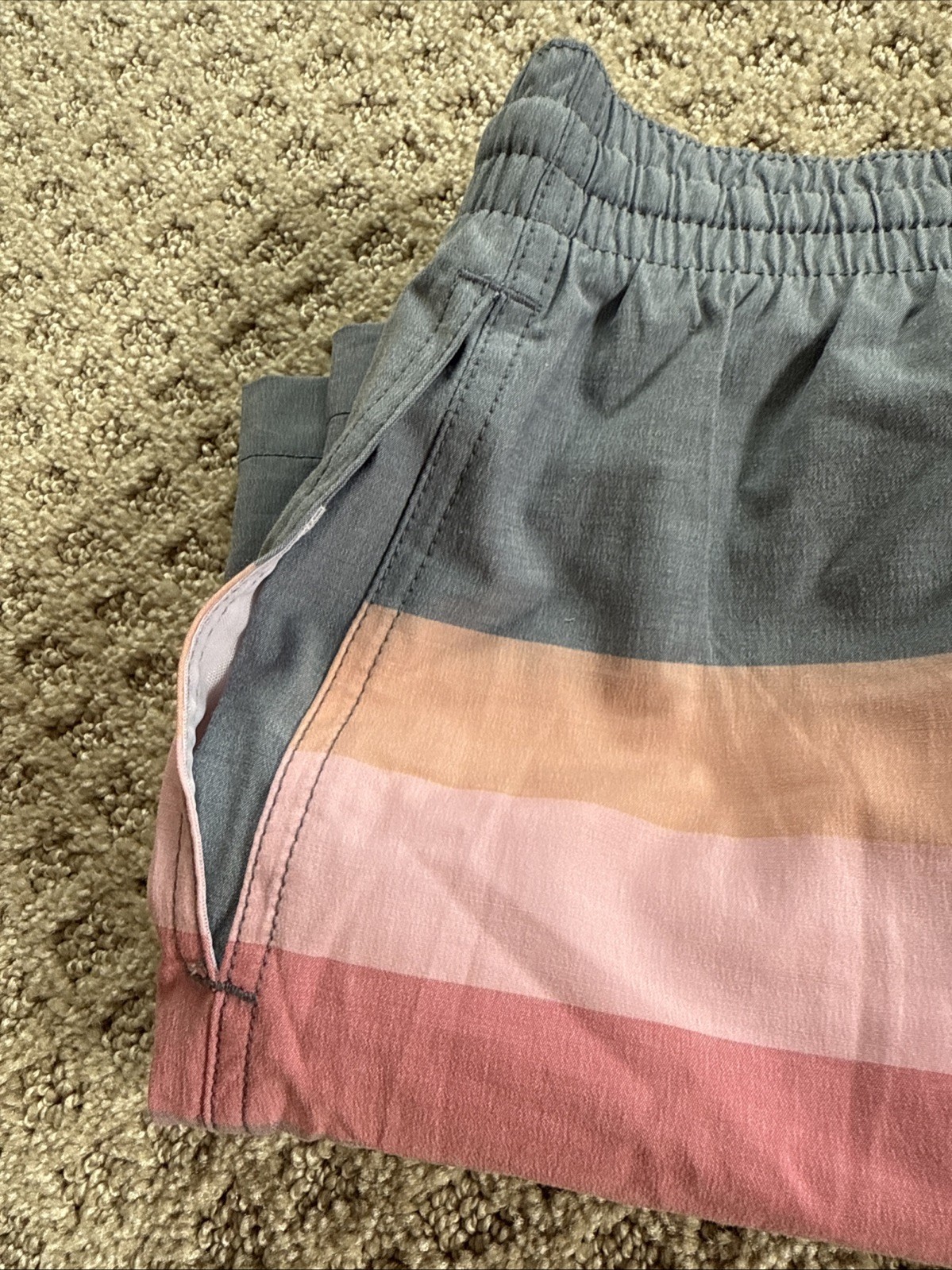 Chubbies Swim Trunks Colorblock 5.5 Inseam Orange Blue Men's size XL Lined