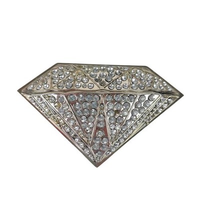 Diamond Shape Statement Belt Buckle Y2K from 2004 3.75'' Wide -Missing Rhinestone
