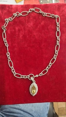 Judith Ripka 20'' synthetische Zirkonia Stein Halskette 925 Silber (ROA009563)