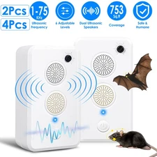 4 Pack Ultrasonic Bat Repellent Keep Bats Away Repeller Bats Exclusion Device