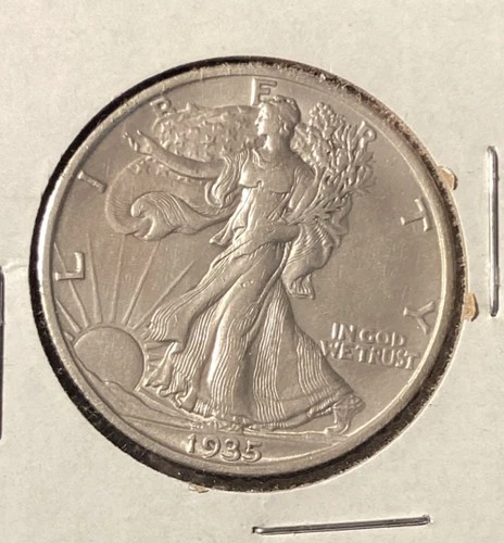 1935 Walking Liberty Half Dollar Lustrous Uncirculated BU Silver 50c Coin