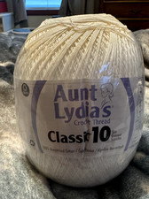Coats Crochet Aunt Lydia's Classic Crochet Thread Size 10 Jumbo 2730 Yd White