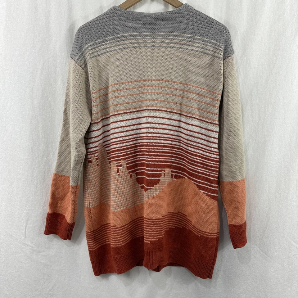 Cárdigan Suéter Coldwater Creek Mesa Mirage Burro Botón Mujer Talla L Western Foto 2 de 4