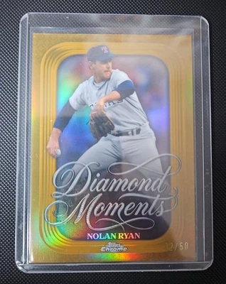 2026 Topps Chrome Baseball Diamond Moments Nolan Ryan Gold 02/50 - Bild 1 von 2